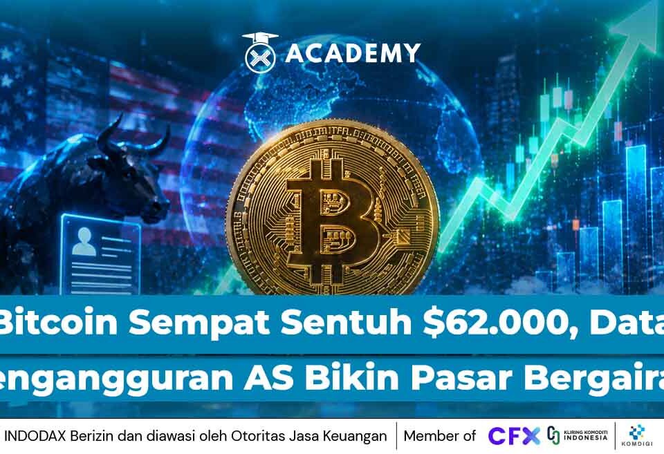 Bitcoin Sempat Sentuh $62.000, Data Pengangguran AS Bikin Pasar Bergairah